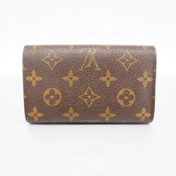 Louis Vuitton Wallet Monogram Porte Monnaie Tresor M61730 Brown Women's