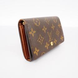 Louis Vuitton Wallet Monogram Porte Monnaie Tresor M61730 Brown Women's