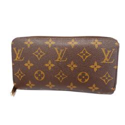 Louis Vuitton Long Wallet Monogram Zippy M60017 Brown Men's Women's