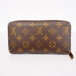 Louis Vuitton Long Wallet Monogram Zippy M60017 Brown Men's Women's