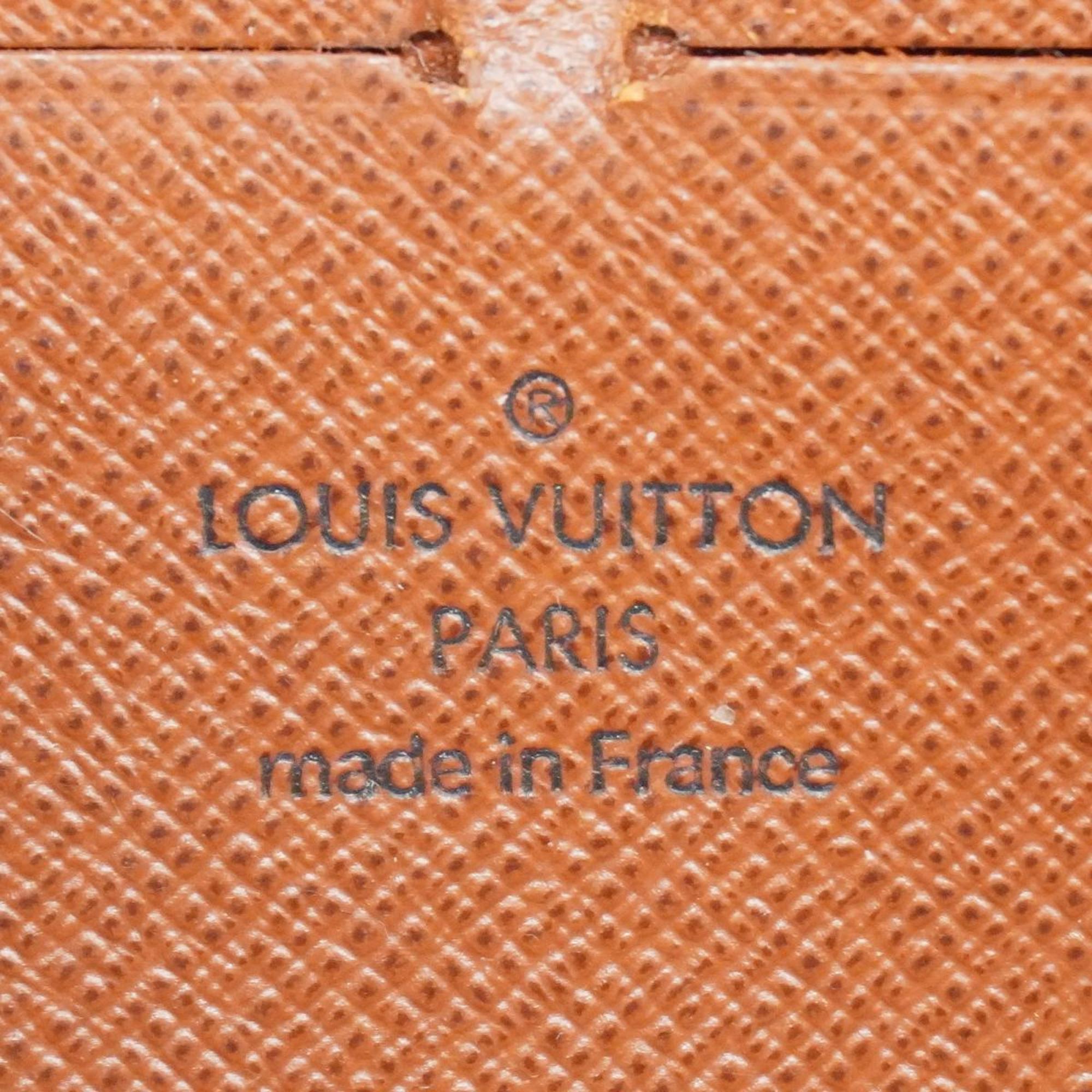 Louis Vuitton Long Wallet Monogram Zippy M60017 Brown Men's Women's