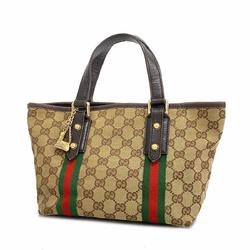 Gucci Handbag GG Canvas Sherry Line 139261 Brown Beige Women's