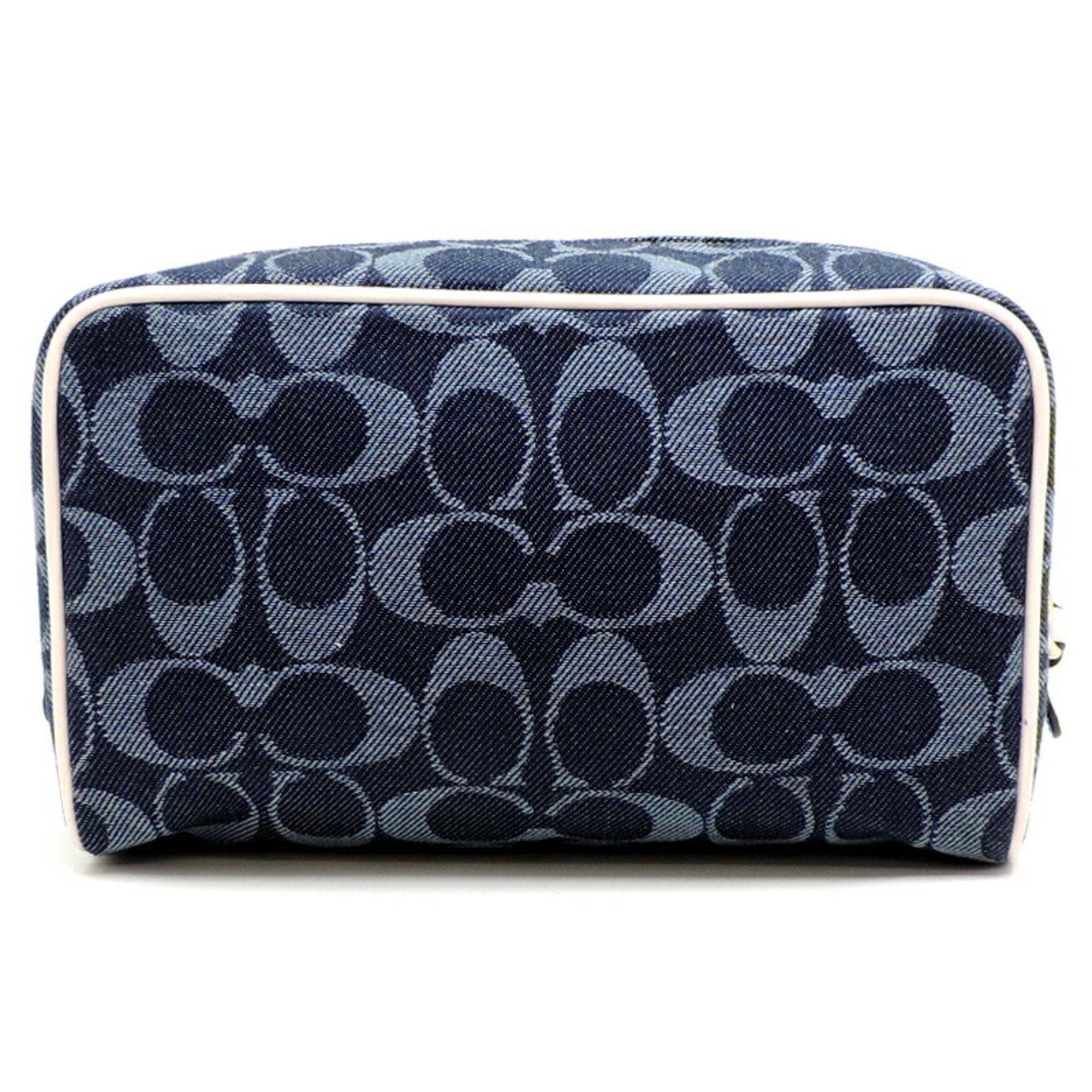 Coach Signature Women's Pouch C4230 Canvas Navy