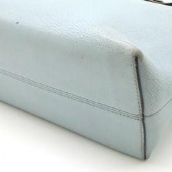 FENDI BY THE WAY Medium Handbag Shoulder Bag Leather Light Blue Charcoal Gray 8BL124 ()