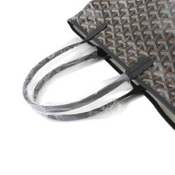 GOYARD Saint Louis PM PVC Leather Herringbone Black Silver Hardware