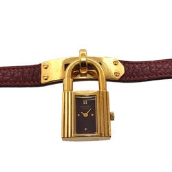 Hermes Kelly Watch Ladies' Wristwatch Bordeaux Quartz Cadena