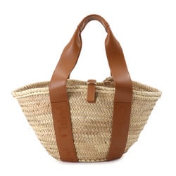 Chloé Chloe Sense Medium Basket Hand Bag Raffia Leather Caramel Gold Hardware Sence