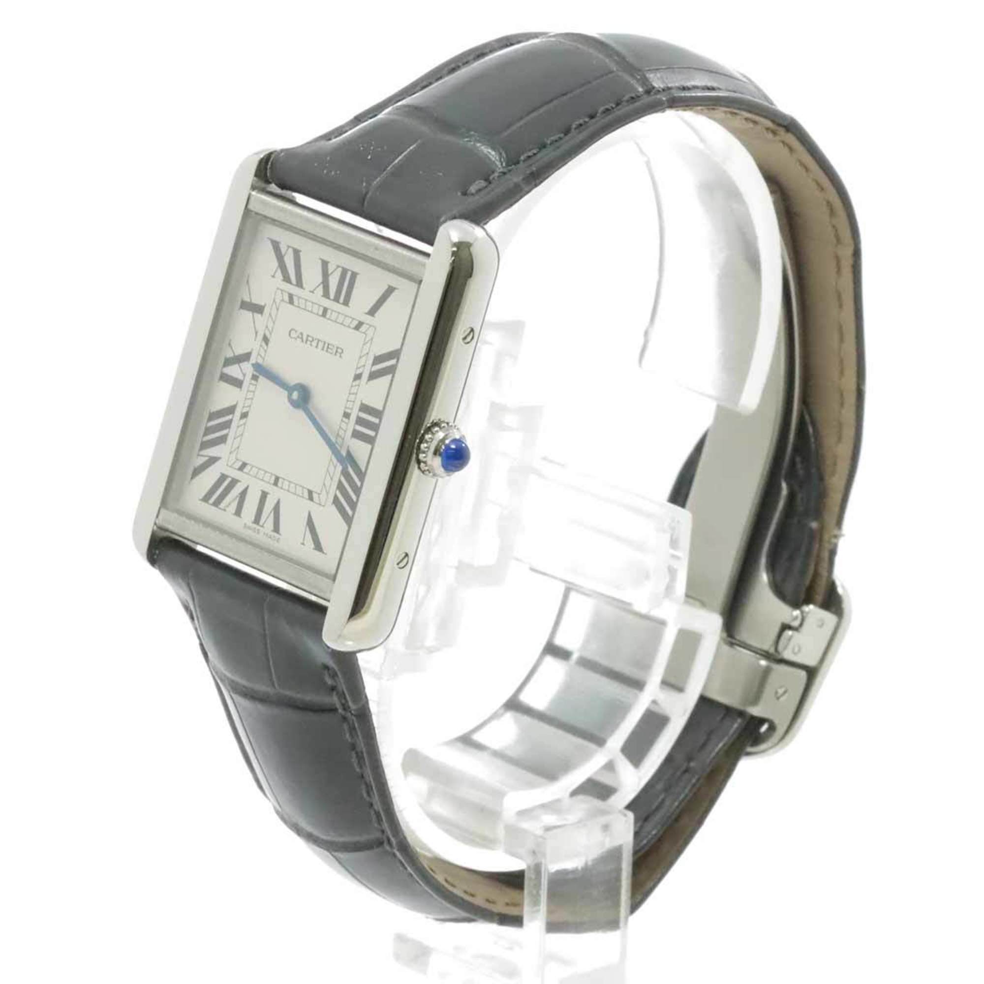 Cartier Tank Solo LM W5200003 Men's Watch Silver Quartz