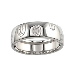 Cartier #68 Ring LM Happy Birthday K18 WG White Gold 750 Logo