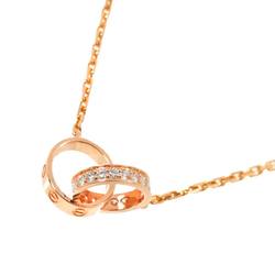 Cartier Baby Love Diamond Necklace 44cm K18 PG Pink Gold 750