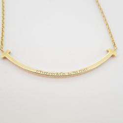 Tiffany Necklace T Smile Small Diamond K18PG Pink Gold Women's