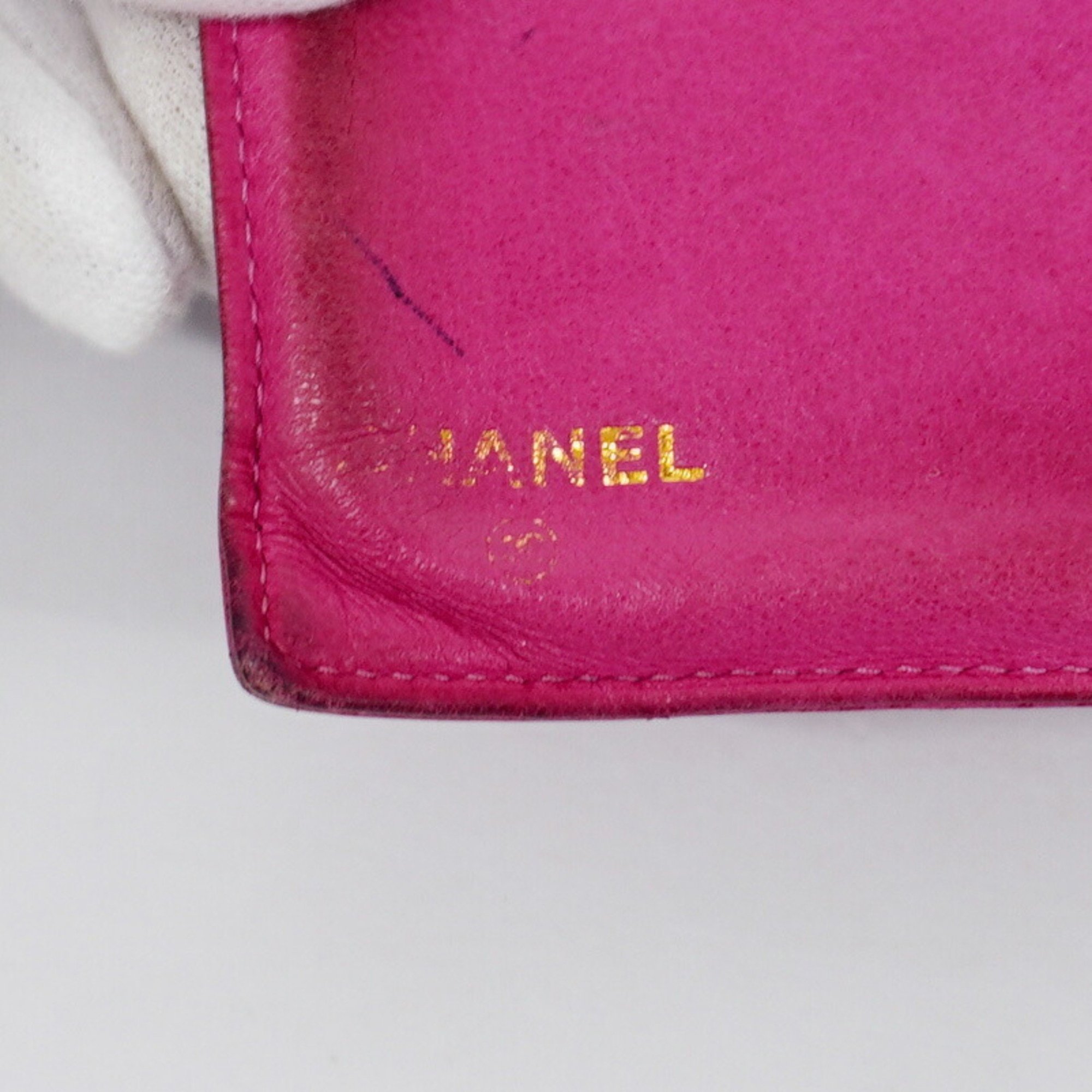 Chanel Wallet Caviar Skin Pink Women's