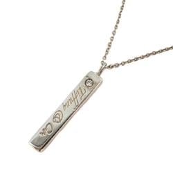 Tiffany Necklace Notes Bar 1PD Diamond 925 Silver Women's