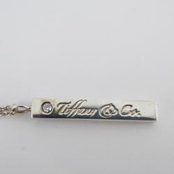 Tiffany Necklace Notes Bar 1PD Diamond 925 Silver Women's