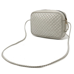 GUCCI GG Marmont Sherry Line Shoulder Bag Pochette Quilted Leather Silver 541051