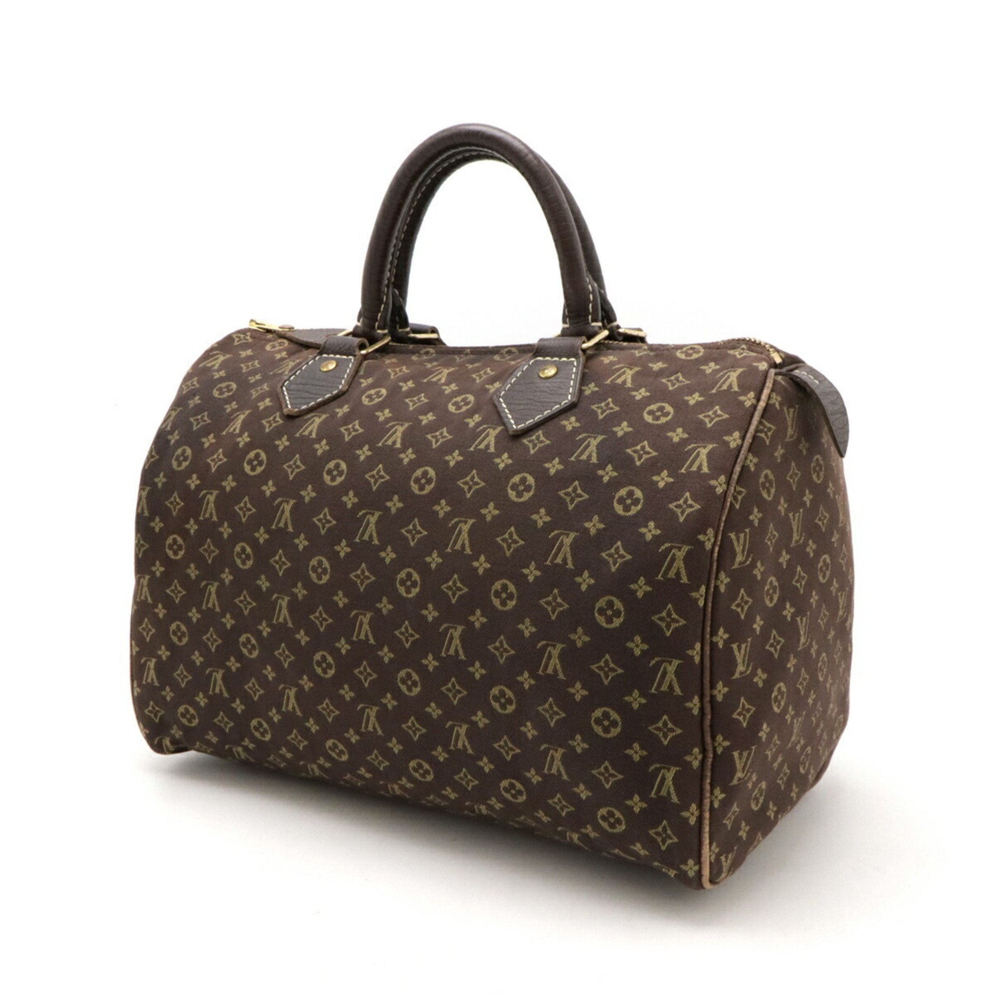 LOUIS VUITTON Louis Vuitton Monogram Run Speedy 30 Handbag Boston Bag Canvas Ebene Brown M95224