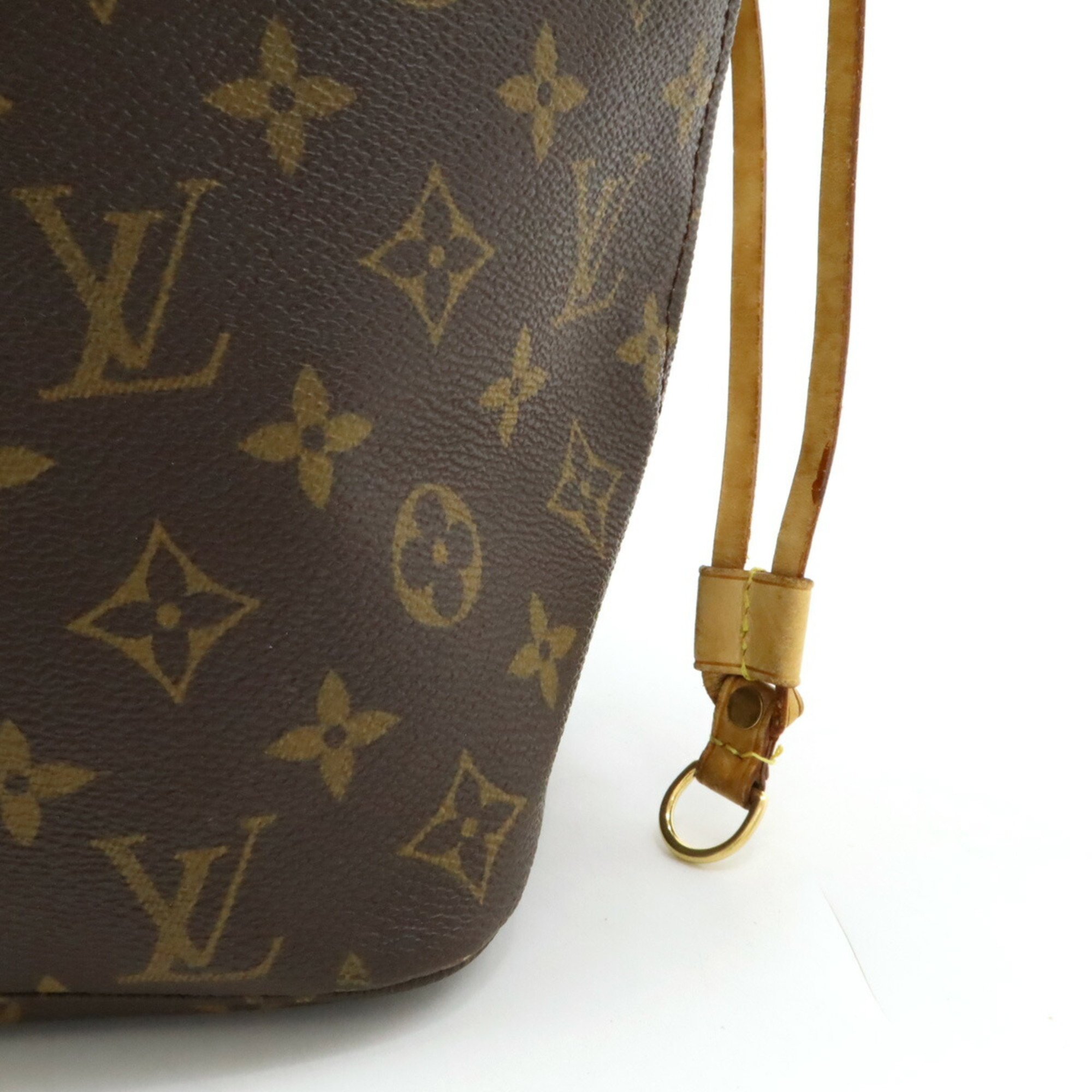 LOUIS VUITTON Louis Vuitton Monogram Neverfull MM Tote Bag Shoulder Pouch Missing M40995