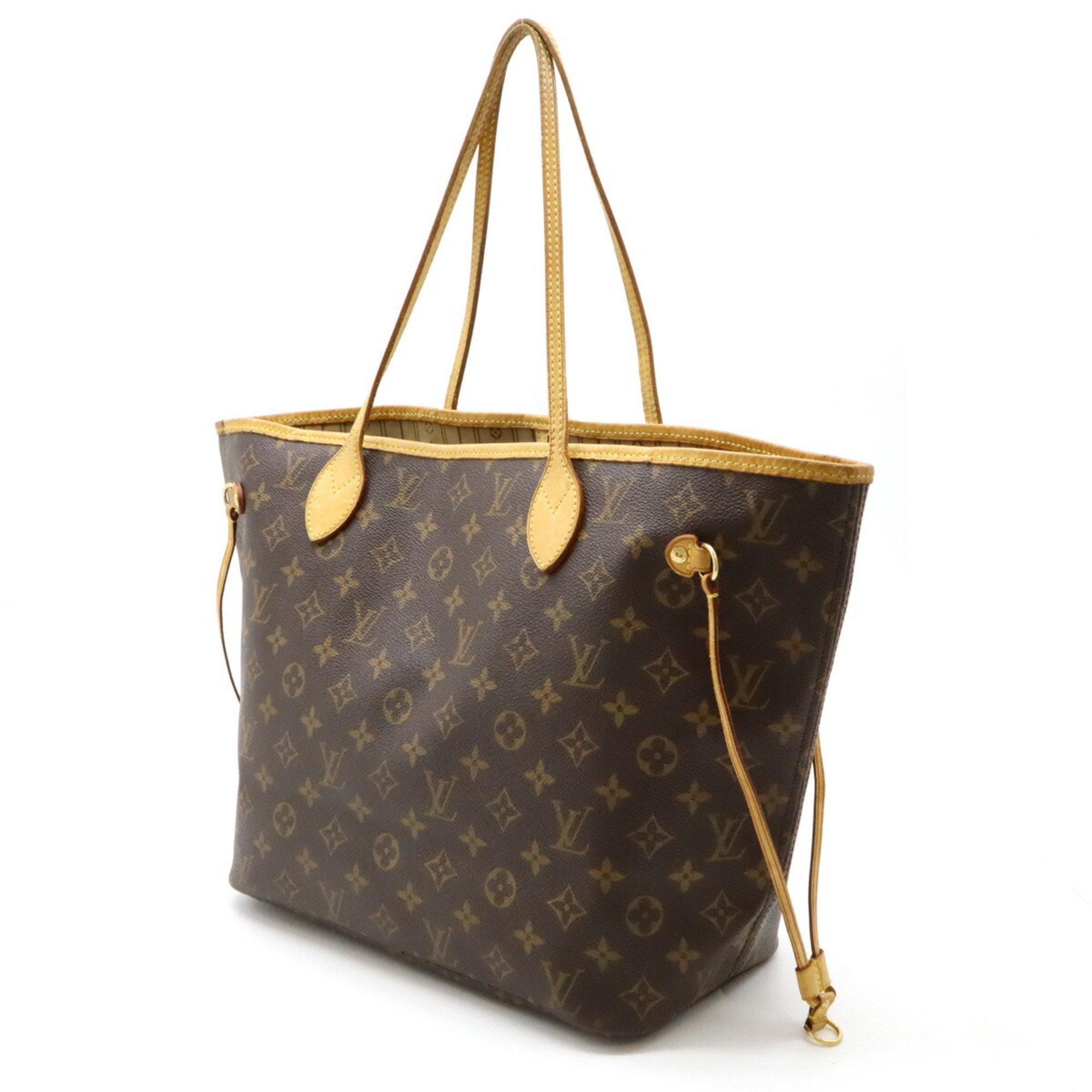 LOUIS VUITTON Louis Vuitton Monogram Neverfull MM Tote Bag Shoulder Pouch Missing M40995