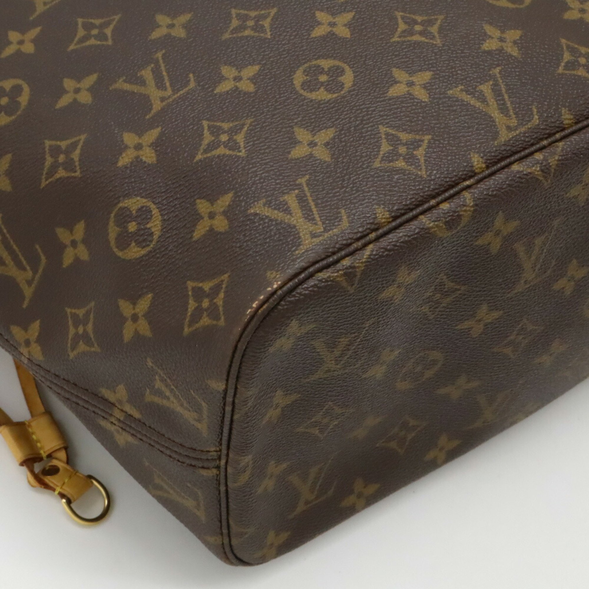 LOUIS VUITTON Louis Vuitton Monogram Neverfull MM Tote Bag Shoulder Pouch Missing M40995