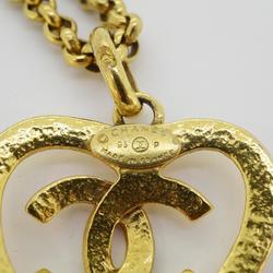 Chanel Necklace Coco Mark Heart Motif GP Plated Gold 95P Women's