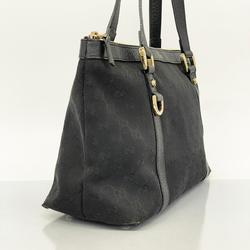 Gucci Tote Bag GG Canvas Abby 141470 Black Champagne Women's