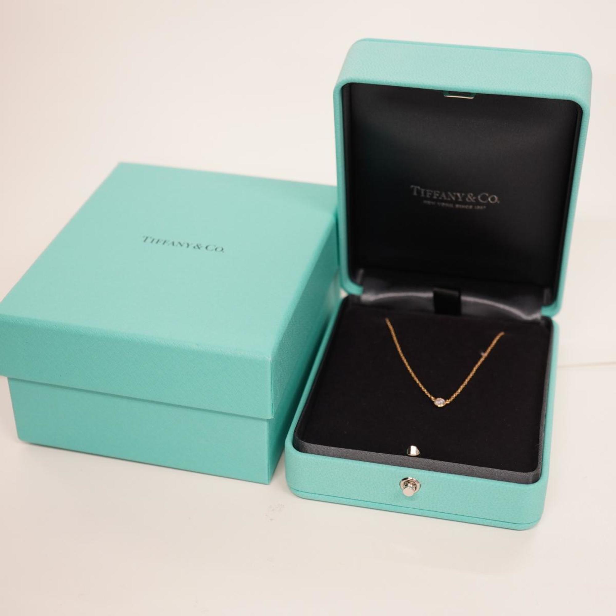 Tiffany Necklace by the Yard 1PD Diamond K18YG Yellow Gold Women's