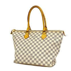 Louis Vuitton Tote Bag Damier Azur Saleya MM N51185 White Women's