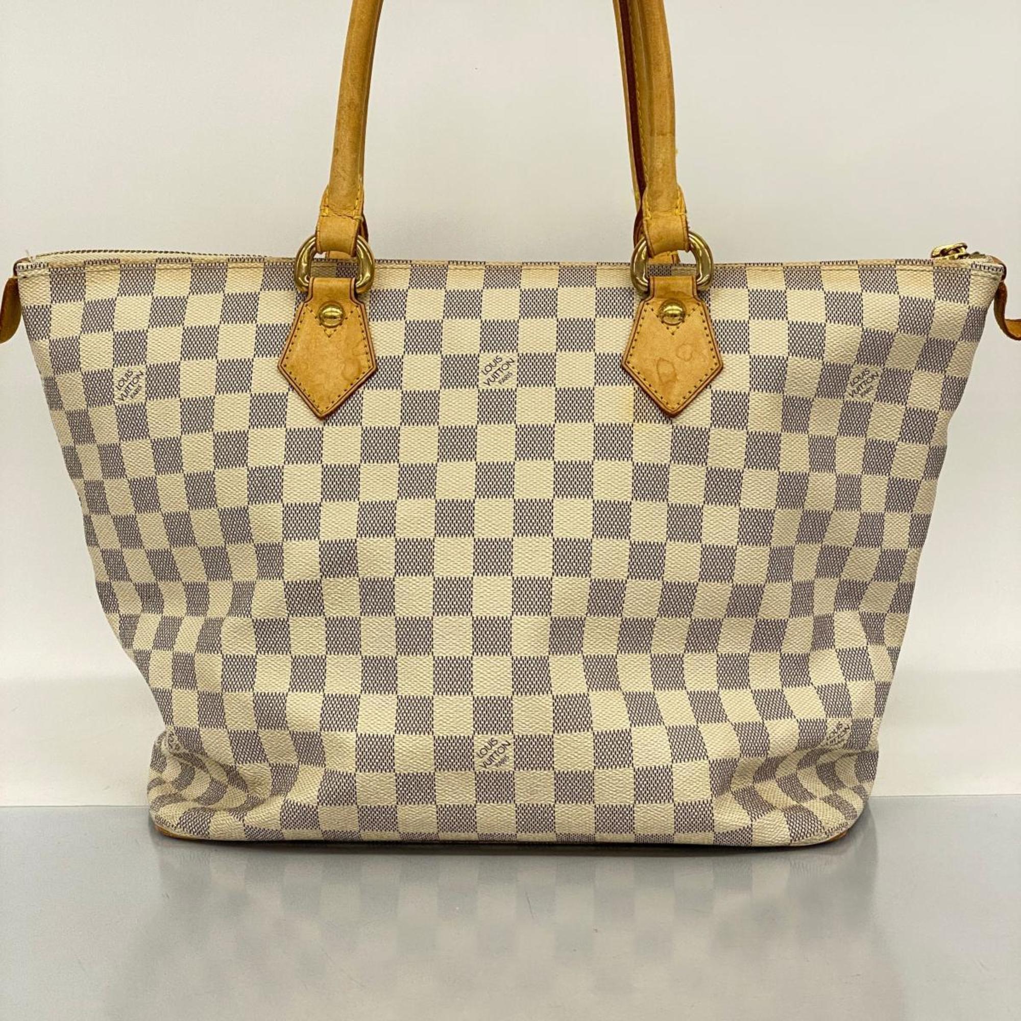 Louis Vuitton Tote Bag Damier Azur Saleya MM N51185 White Women's