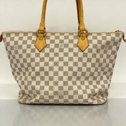 Louis Vuitton Tote Bag Damier Azur Saleya MM N51185 White Women's