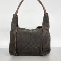 Gucci Shoulder Bag GG Canvas 101333 Brown Women's