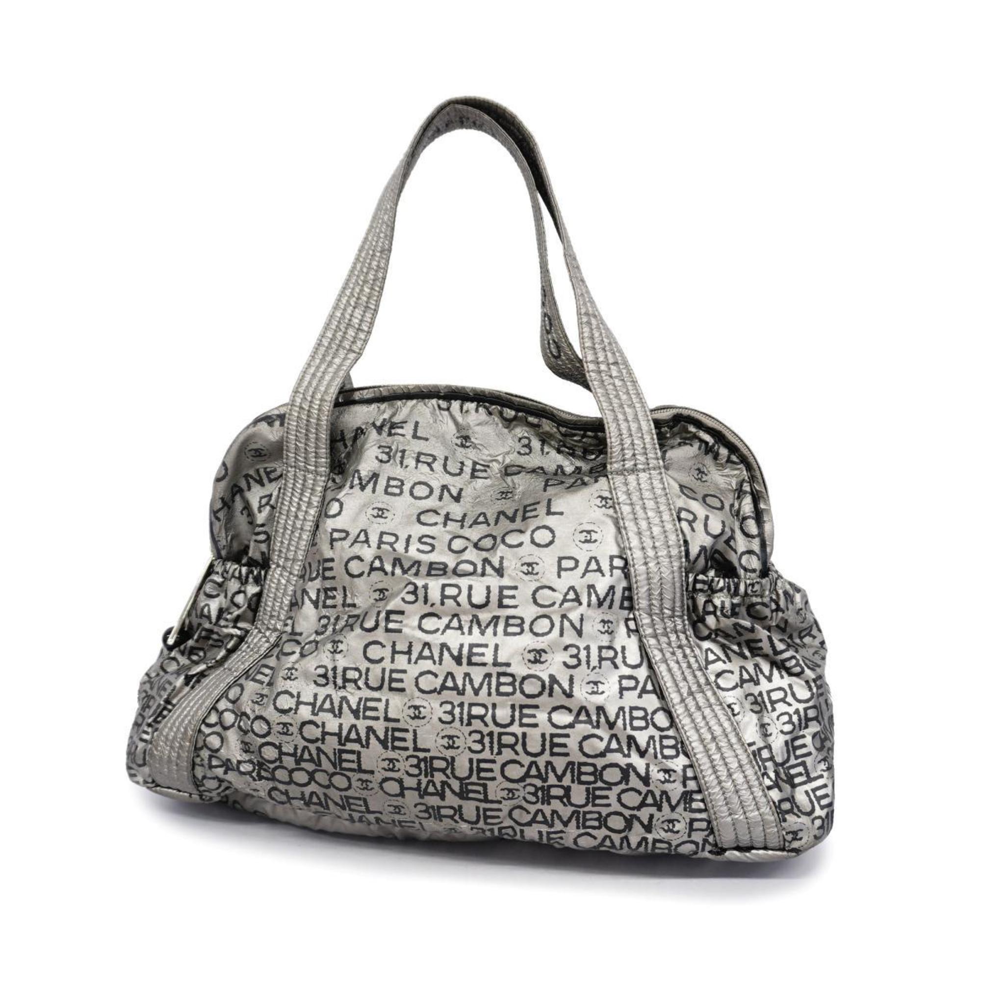 Chanel Shoulder Bag Unlimited Nylon Grey Women's