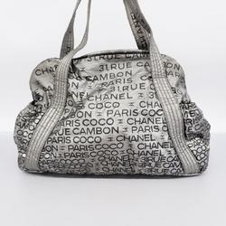 Chanel Shoulder Bag Unlimited Nylon Grey Women's