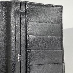 Hermes Long Wallet Bearn G Stamp Veau Gulliver Black Men's Women's