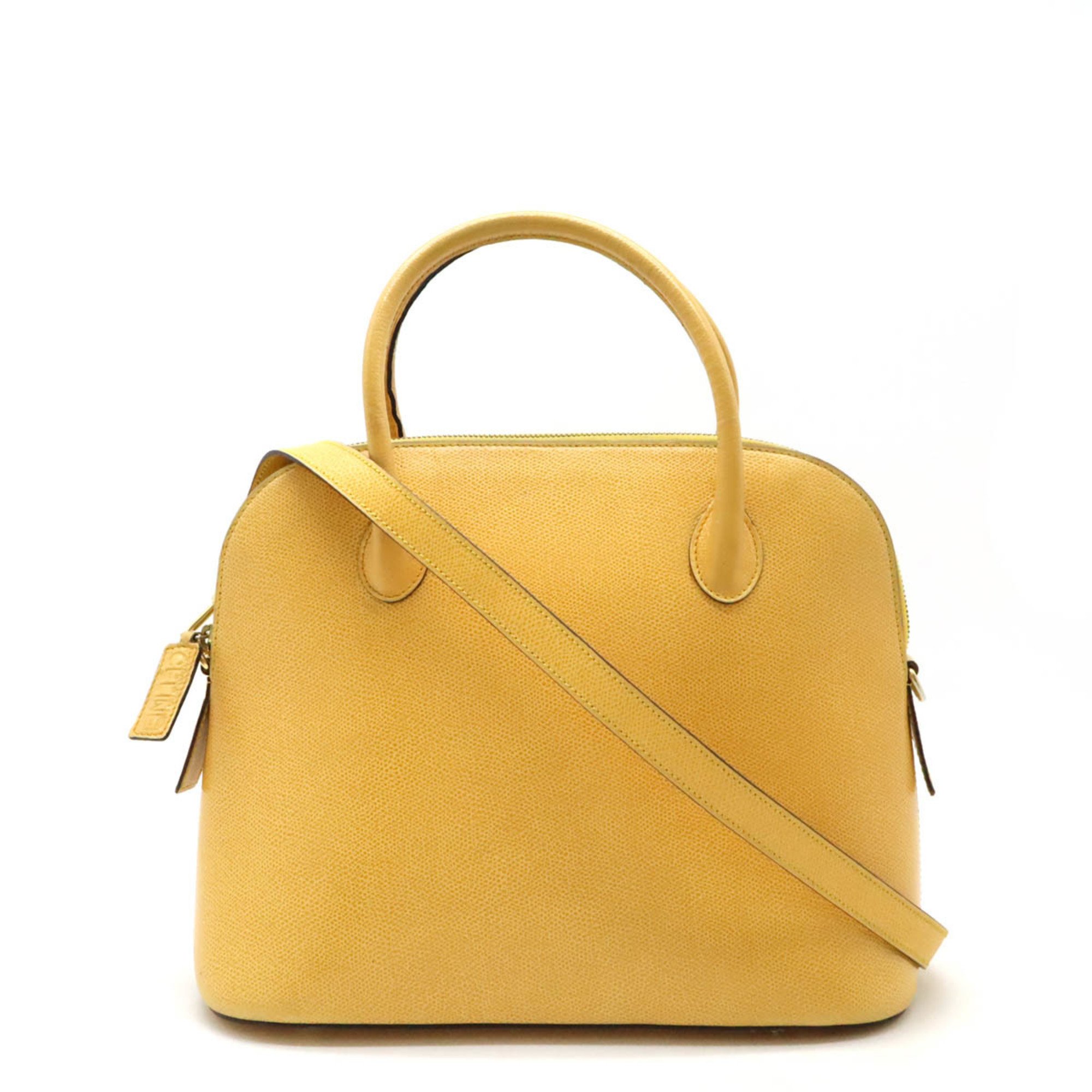 CELINE Celine handbag tote bag shoulder leather yellow