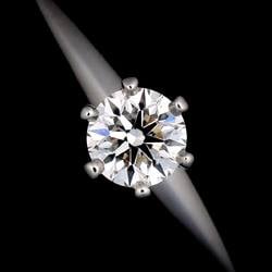 Tiffany & Co. Solitaire Diamond 0.28ct G/VVS1/3EX Size 8 Ring Pt Platinum