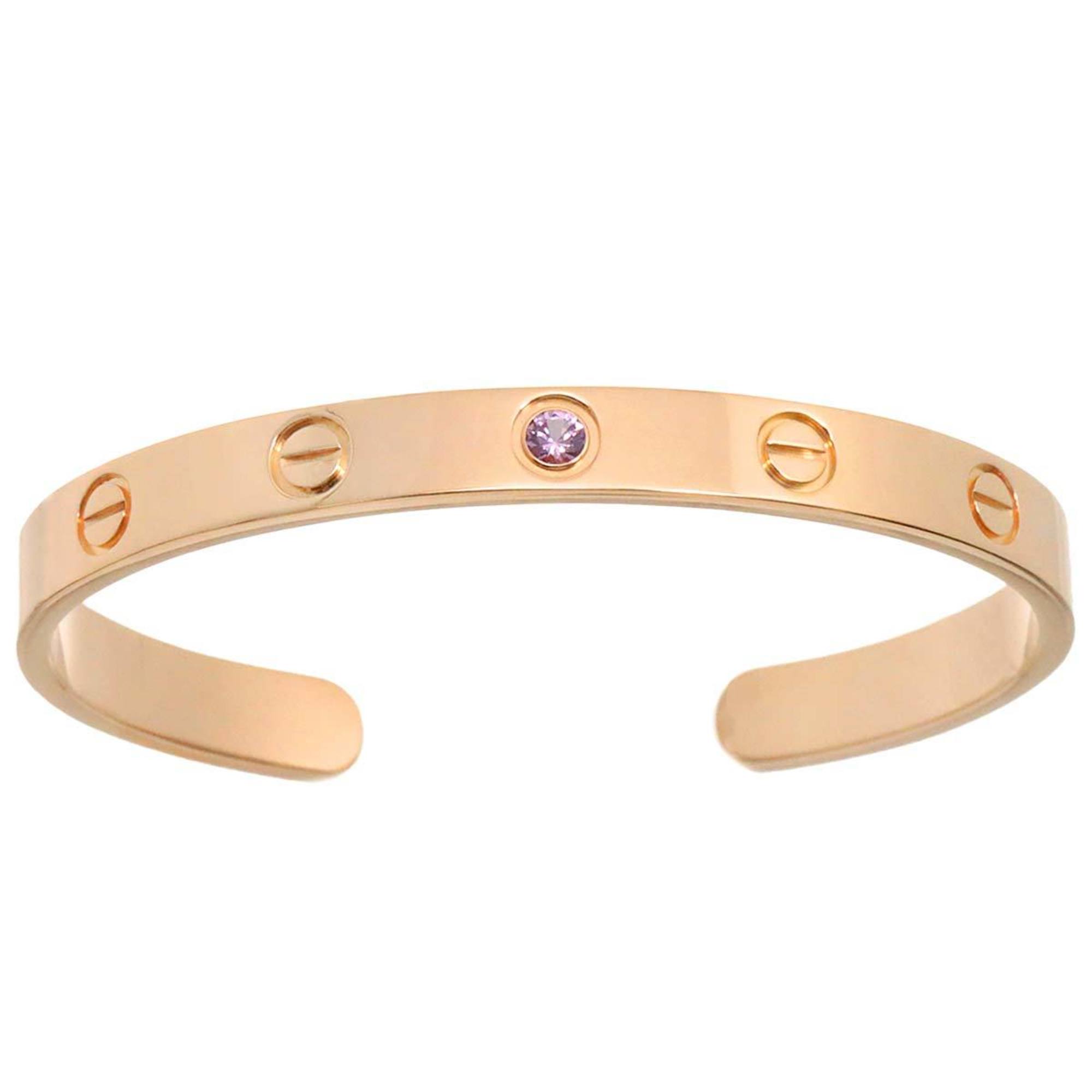 Cartier Love Bracelet #16 Sapphire K18 PG Pink Gold 750 Bangle