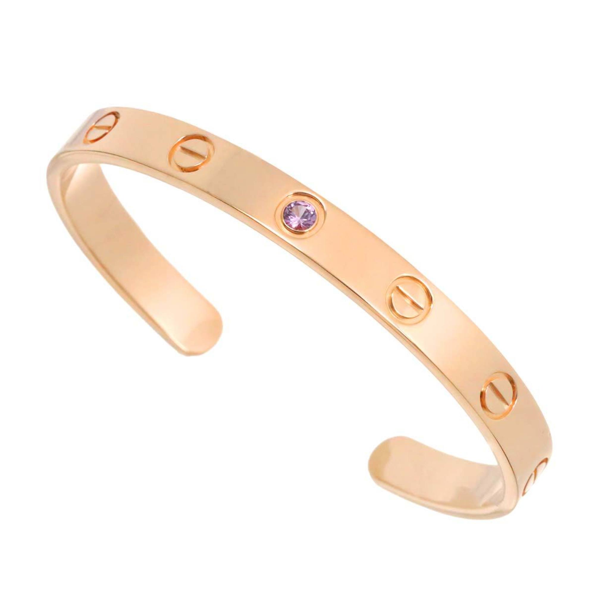 Cartier Love Bracelet #16 Sapphire K18 PG Pink Gold 750 Bangle