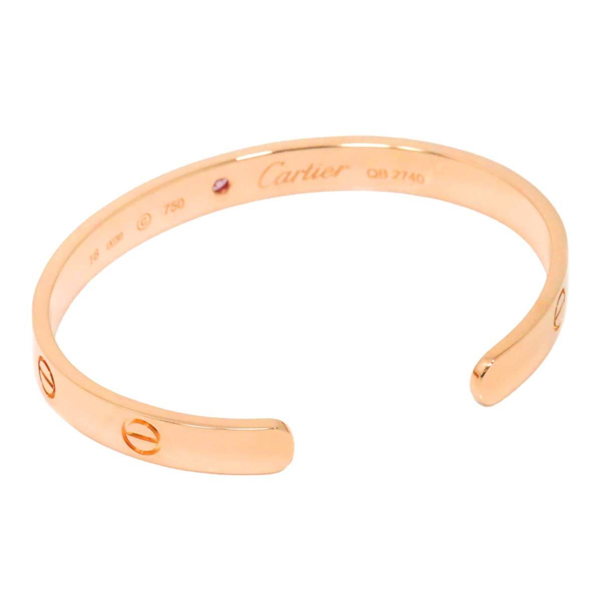 Cartier Love Bracelet #16 Sapphire K18 PG Pink Gold 750 Bangle