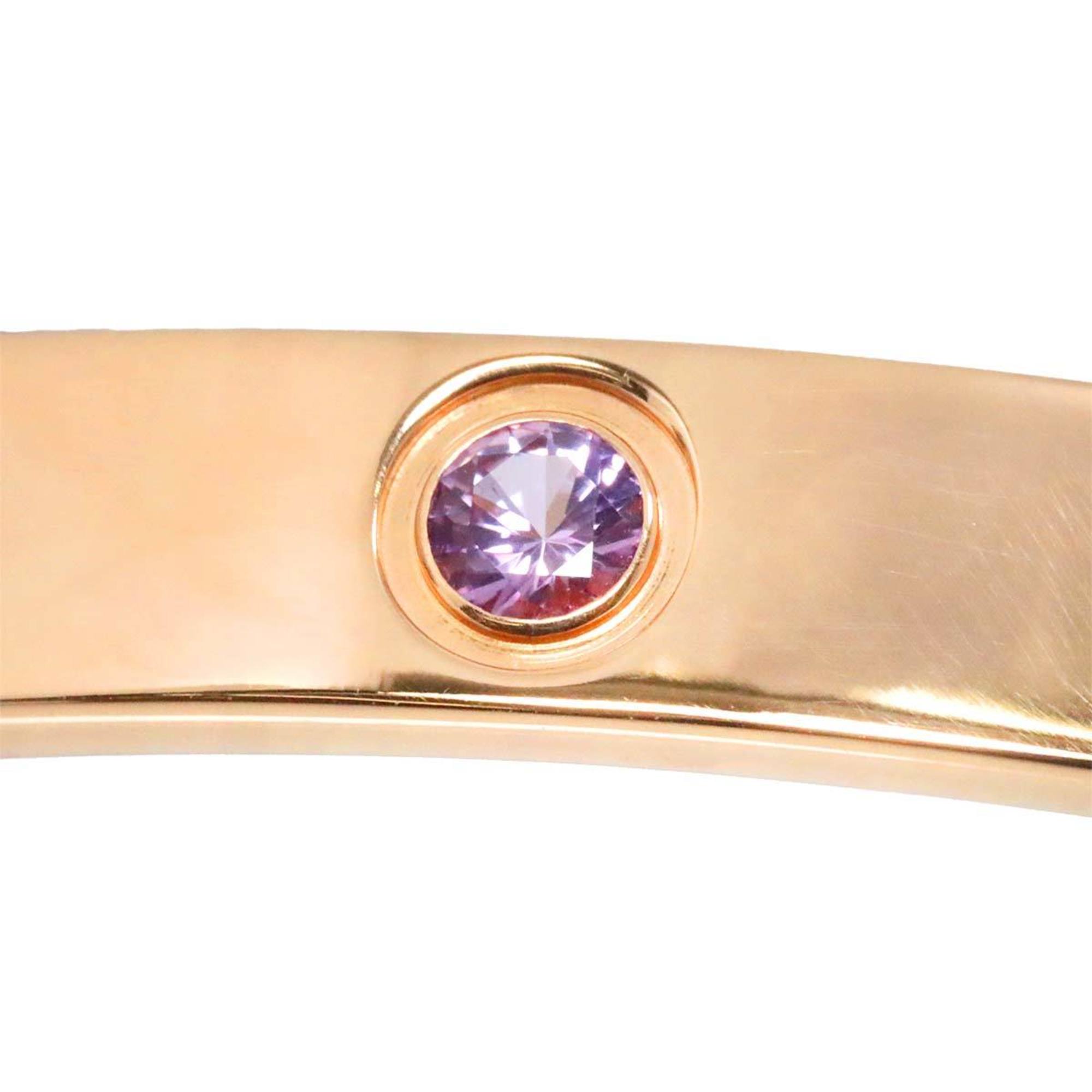 Cartier Love Bracelet #16 Sapphire K18 PG Pink Gold 750 Bangle