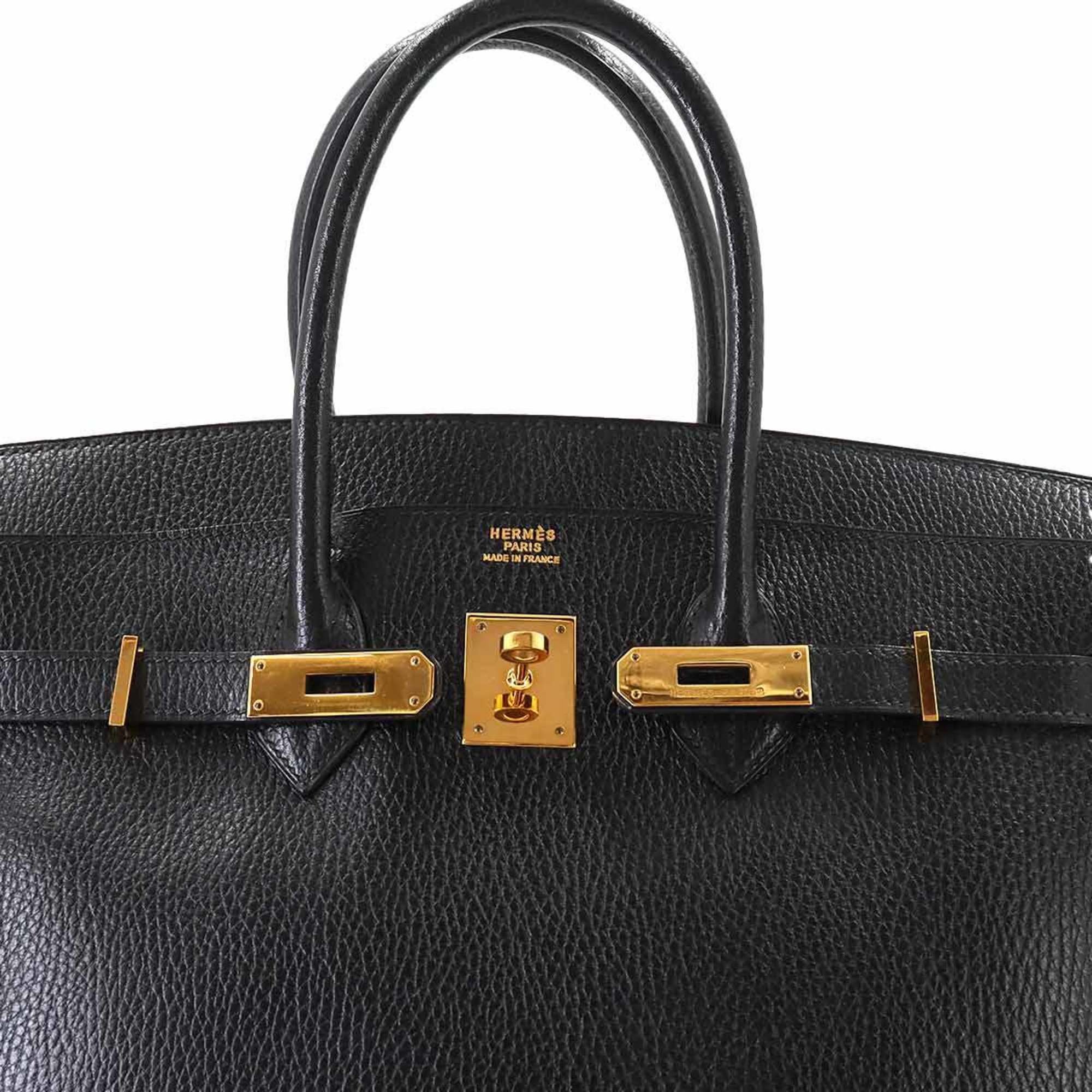 Hermes Birkin 35 Handbag Ardennes Black 〇Y Stamp Gold Hardware