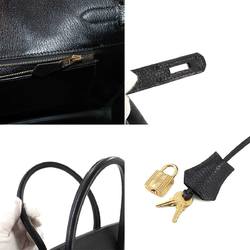 Hermes Birkin 35 Handbag Ardennes Black 〇Y Stamp Gold Hardware