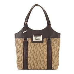 Christian Dior Diorissimo Street Chic Trotter Canvas Leather Brown Beige JCF44960 Bag