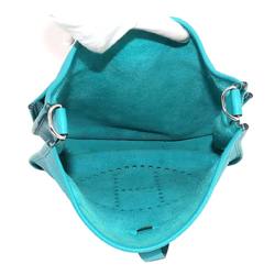 Hermes Evelyne 3 GM Amazon Shoulder Bag Taurillon Clemence Turquoise □R Stamp Silver Hardware