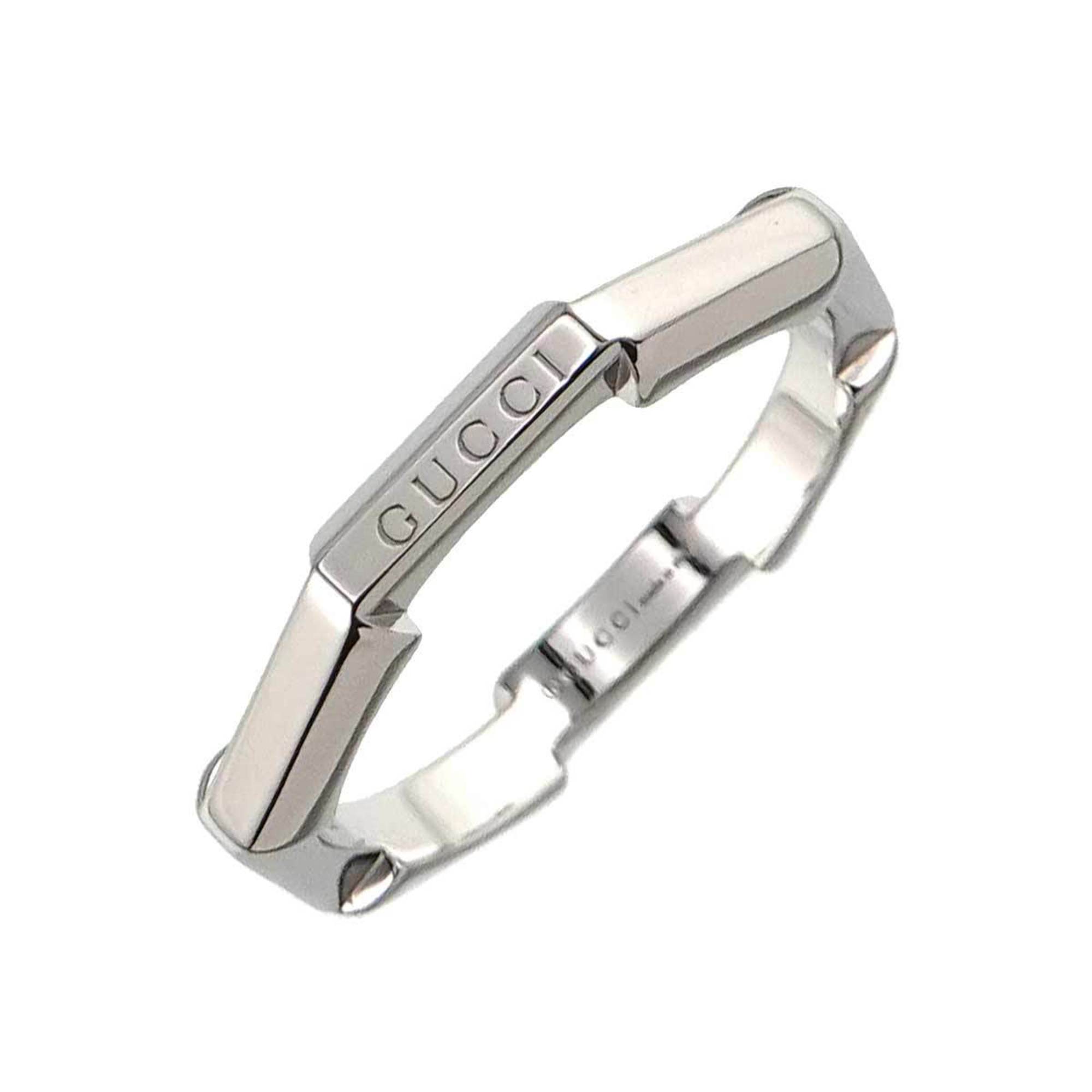 GUCCI Link to Love #10 Ring K18 WG White Gold 750