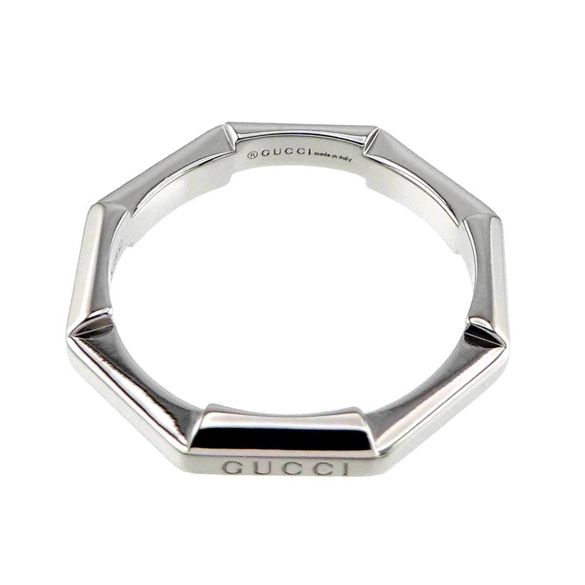 GUCCI Link to Love #10 Ring K18 WG White Gold 750