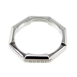 GUCCI Link to Love #10 Ring K18 WG White Gold 750