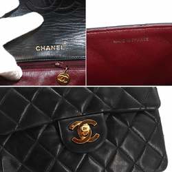 CHANEL Matelasse Chain Shoulder Bag Leather Black A01115 Gold Metal Fittings Mini