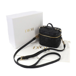 Christian Dior Lady Micro Vanity 2way Hand Shoulder Bag Leather Black Case