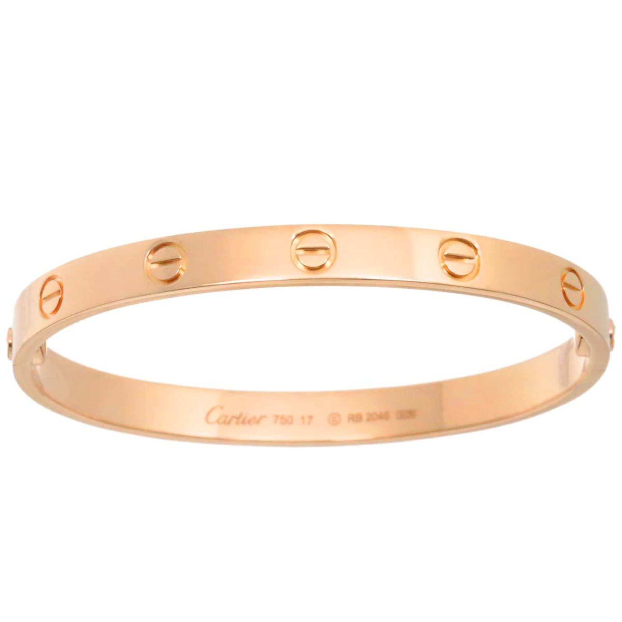 Cartier Love Bracelet #17 K18 PG Pink Gold 750 Bangle