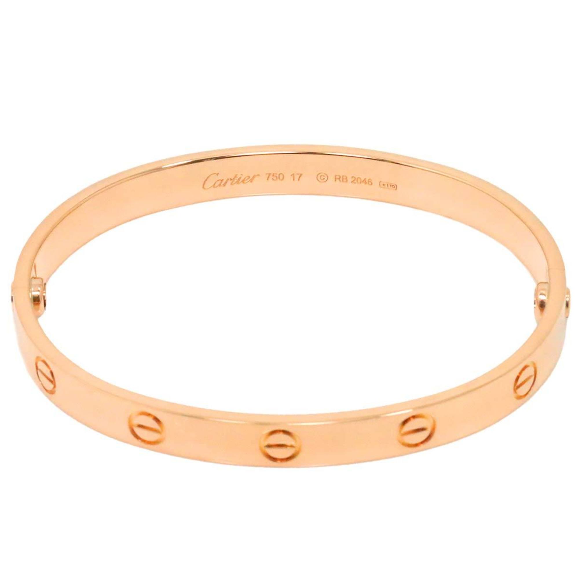 Cartier Love Bracelet #17 K18 PG Pink Gold 750 Bangle